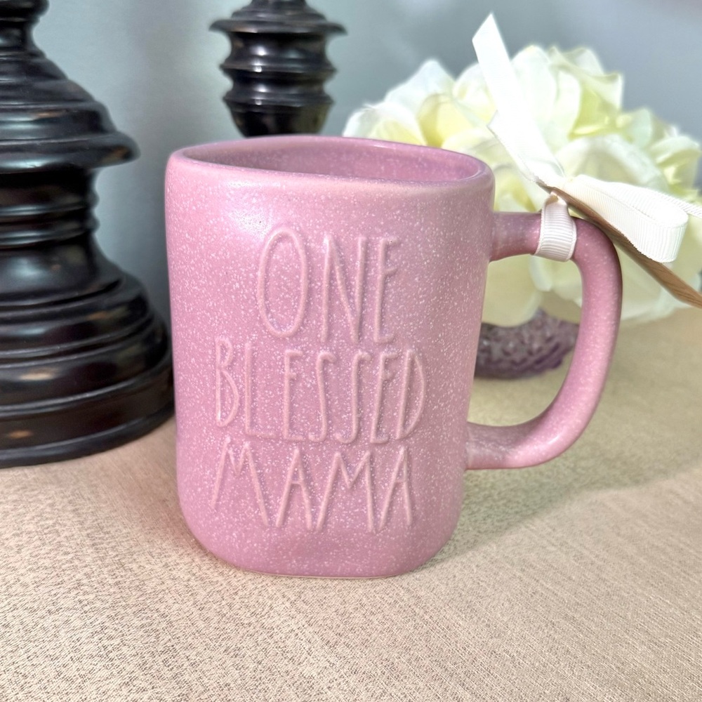 NWT Rae Dunn ONE BLESSED MAMA Ceramic Mug